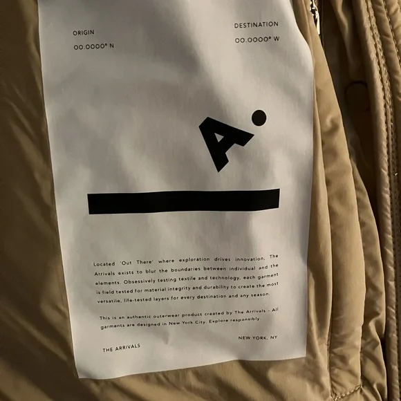 The Arrivals Beige Puffer Jacket - Picture 8 of 13